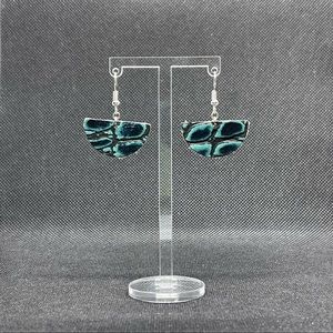 Handmade Teal Leather Earrings